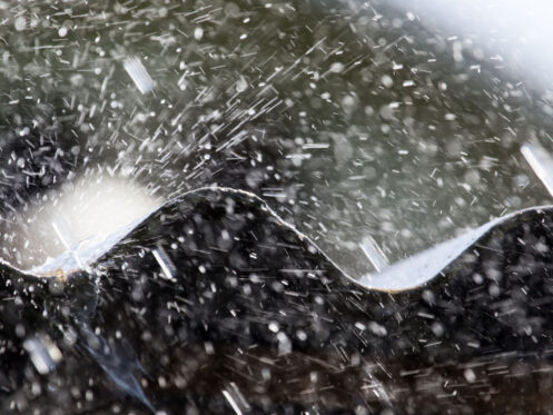 Heavy rain on a roof