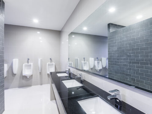 Public commercial bathroom